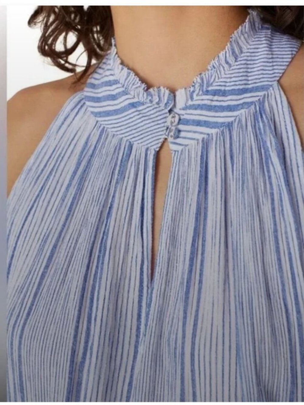 Apiece Apart Nissi Tiers Maxi Dress Blue - Size 2 - Picture 5 of 10